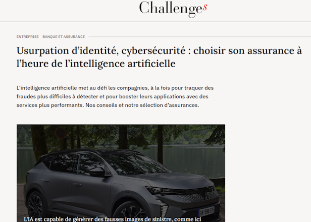 Certificall dans le magazine Challenges concernant la certification des photos dans l'assurance