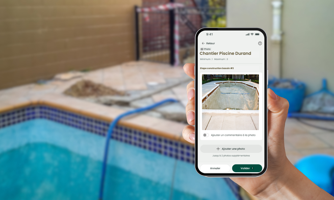Controler et suivre son chantier piscine avec Certificall