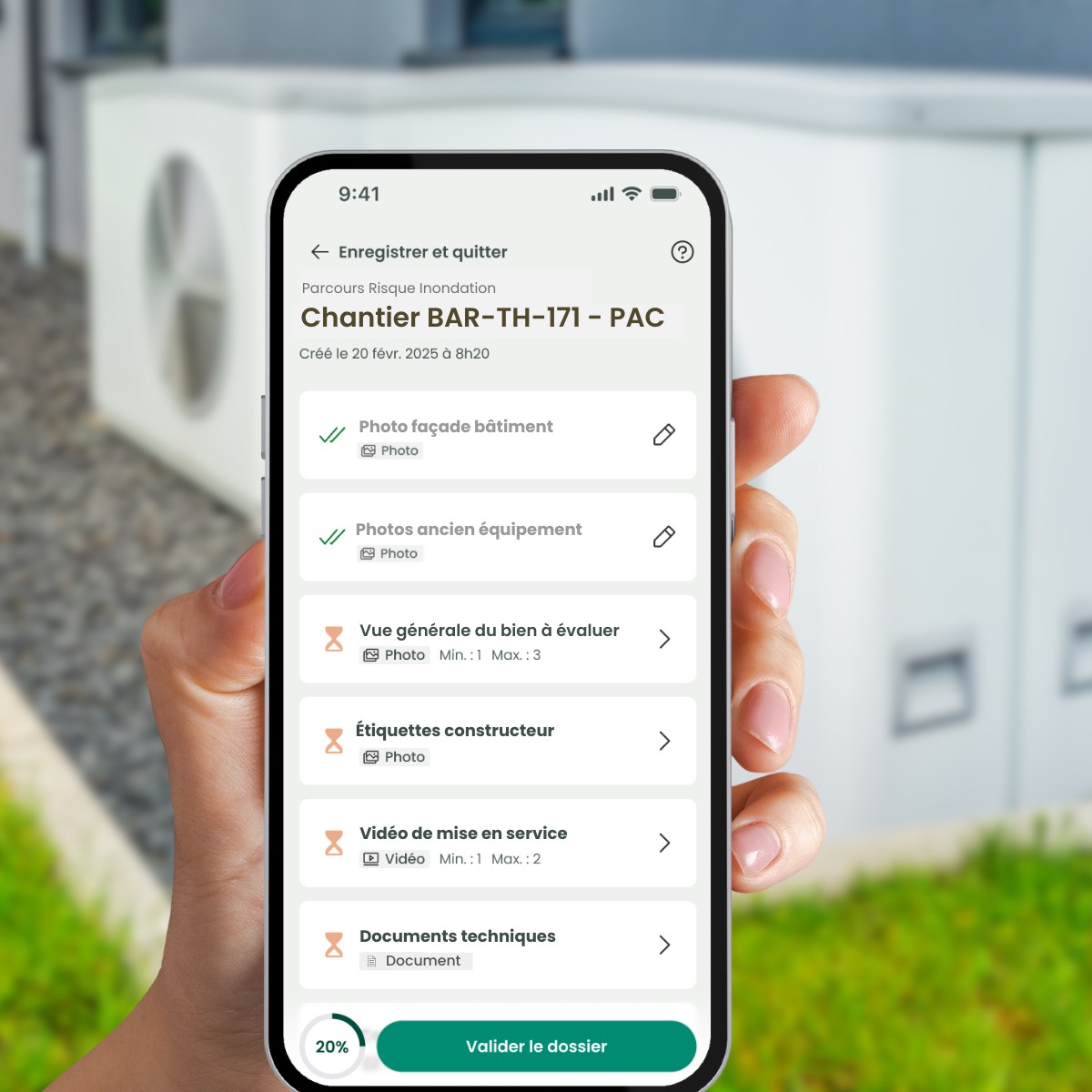 parcours controle pour les chantiers PAC de pompe à chaleur CEE