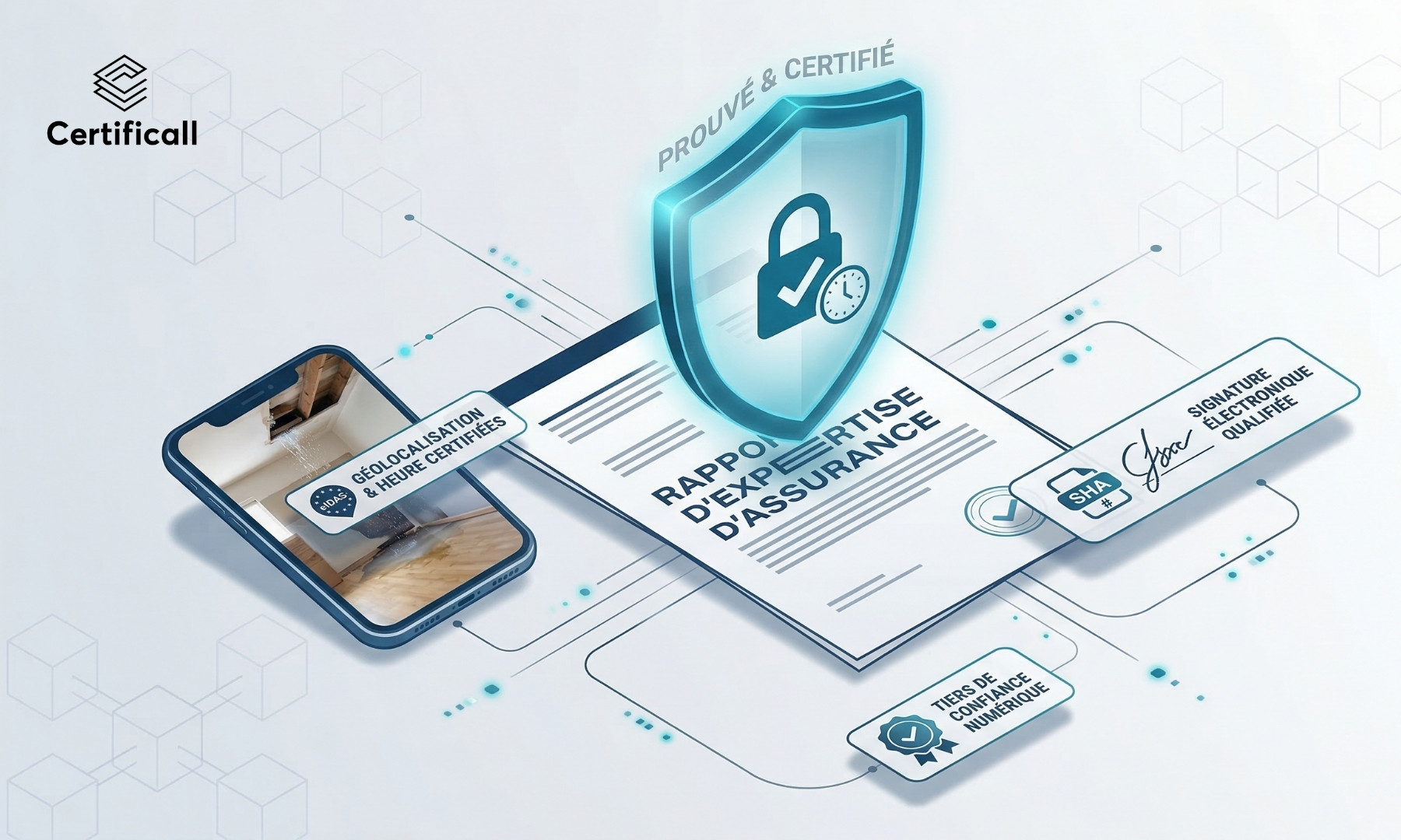 rendre les rapport d'expertise en assurance plus difficiles à contester avec des photos certifiées par Certificall