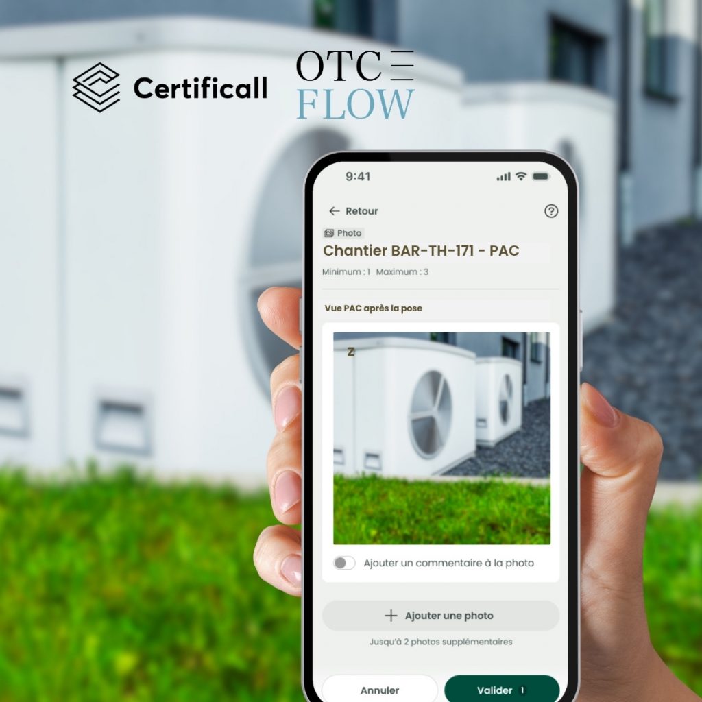 OTC Flow - Certificall partenaires pour le contrôle visuel à distance des chantiers CEE