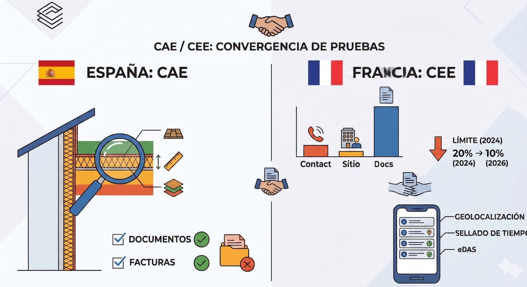 CAE Espana - CEE France pruebas certificados con foto y documentos