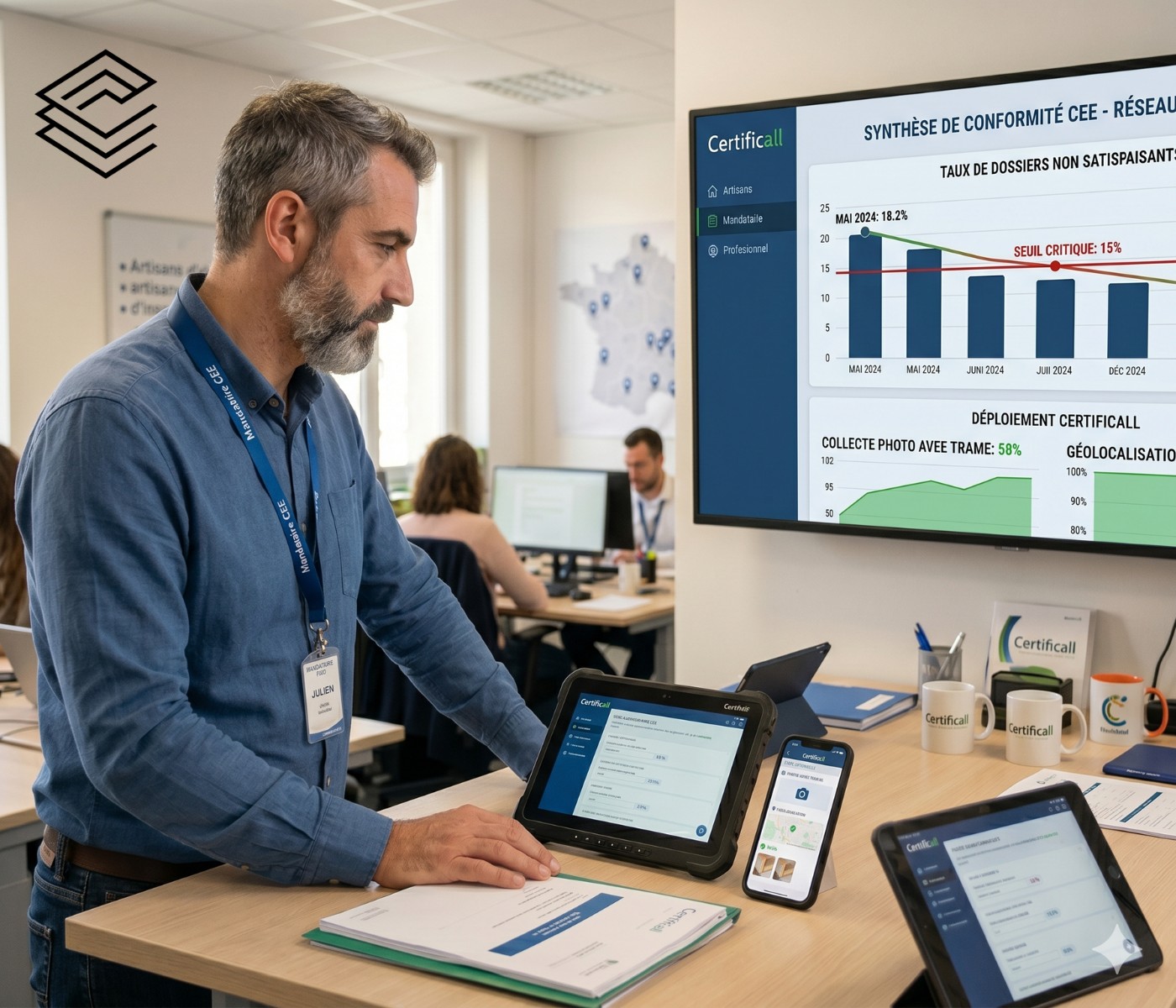 Controles CAE avec des photos certifiées et des documents vérifiés par Certificall