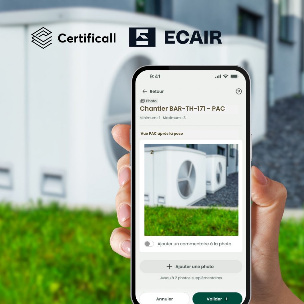 ECAIR - Certificall partenaires pour le contrôle visuel à distance des chantiers CEE