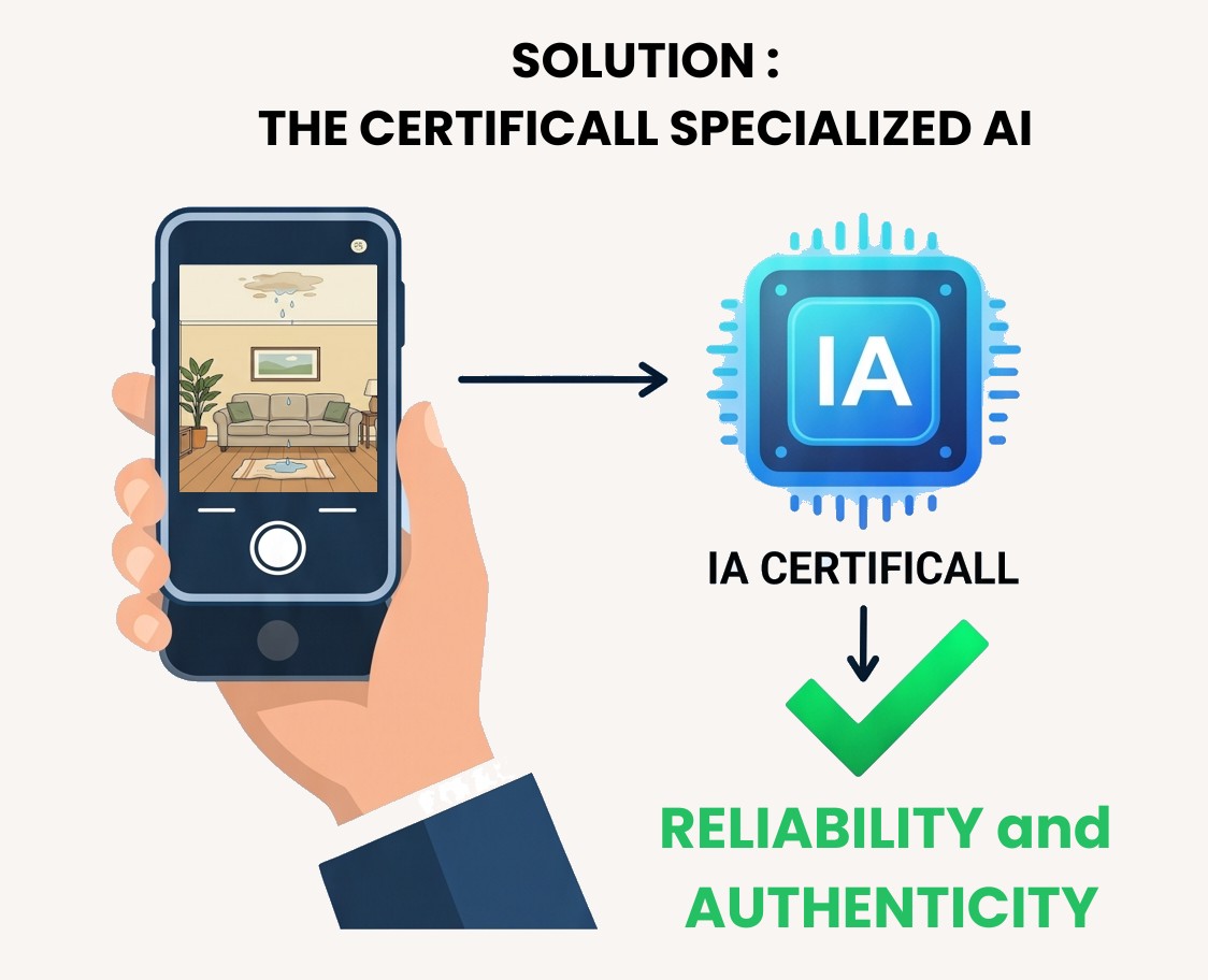 the specialized AI to detecte photo of a photo fraud with Certificall