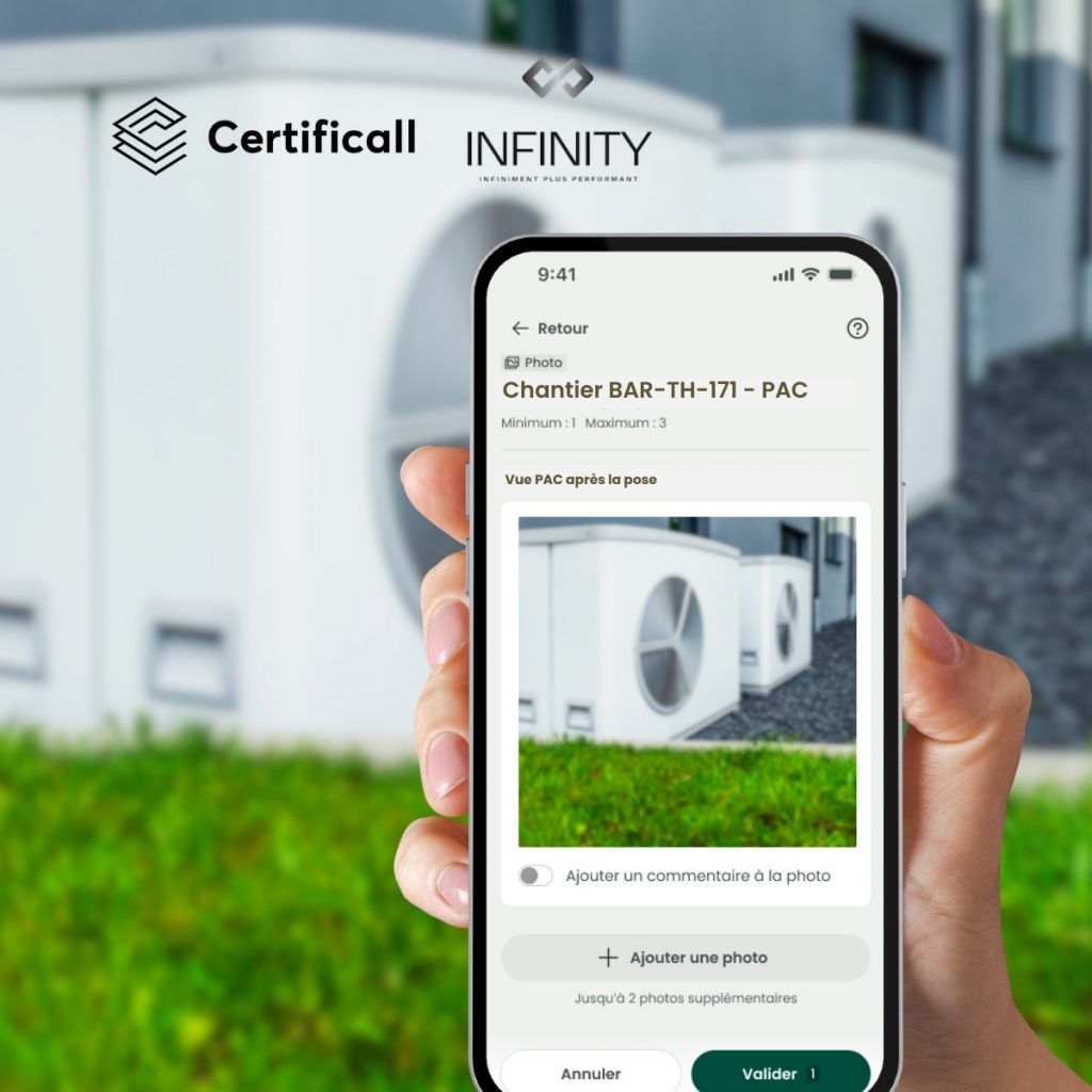 INFINITY CEE - Certificall partenaires pour le contrôle visuel à distance des chantiers CEE