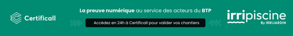 Formulaire de contact des artisans franchisés et partenaires d'Irripiscine qui vont utiliser Certificall pour contrôler leurs chantiers