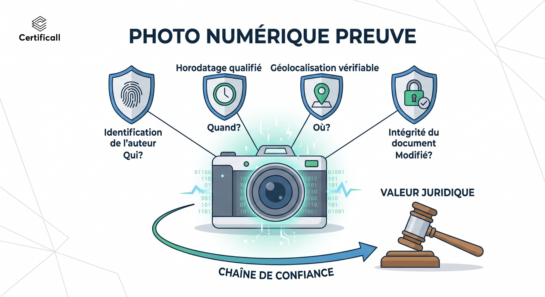 conditions pour qu'une photo ou n'importe quelle preuve numérique soit juridiquement recevable devant un tribunal