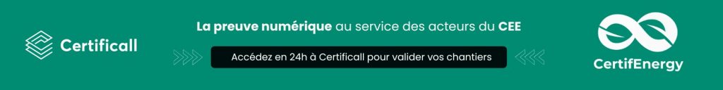 Formulaire de contact des artisans RGE partenaire de CertifEnergy qui vont utiliser Certificall pour contrôler leurs chantiers CEE