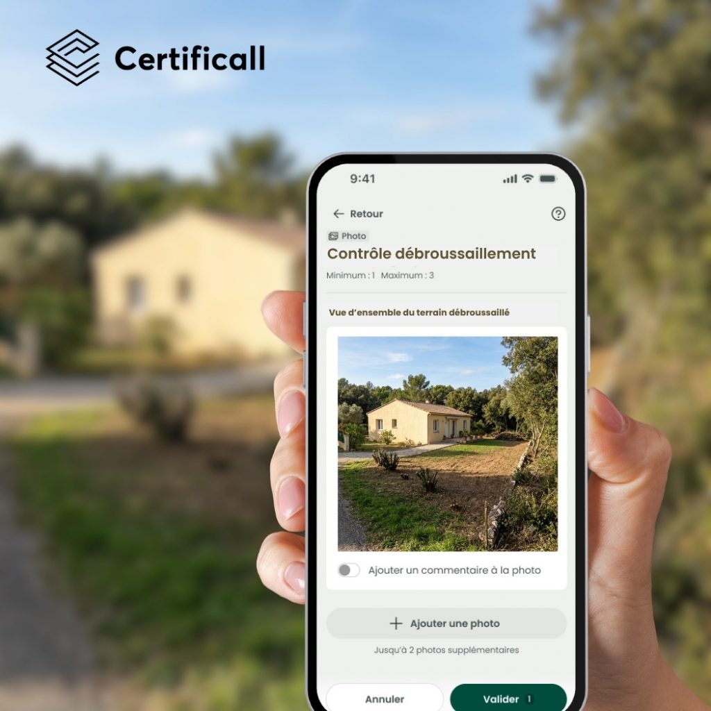 OLD : contactez Certificall pour contrôler à distance les obligations débroussaillement avec des photos horodatées et géolocalisées
