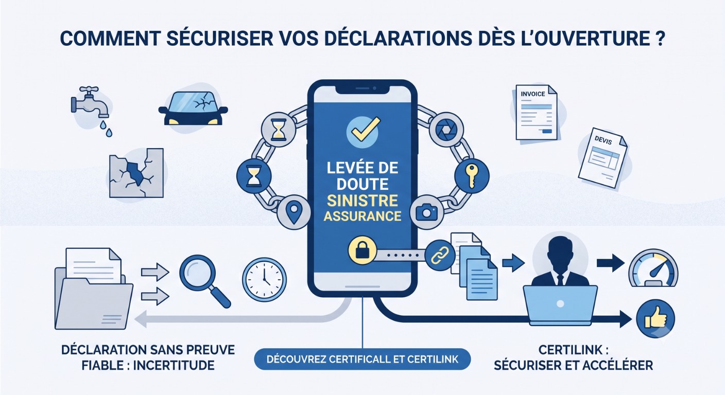 Déclarer un sinistre à distance via le certilink de Certificall : un lien sécurisé sans identifiant à l'application mobile