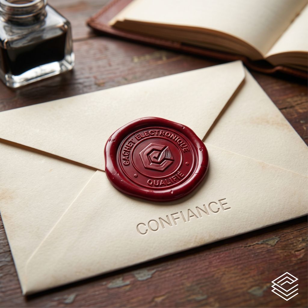 cachet de signature électronique qualifié eIDAS pour sceller une photo certifiée